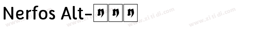 Nerfos Alt字体转换